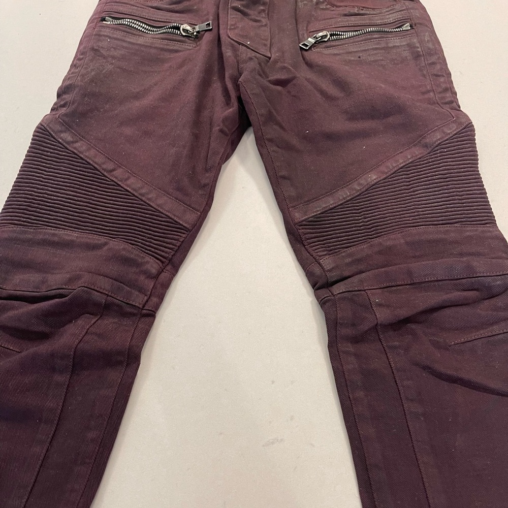 Balmain
stretch denim slim biker jeans